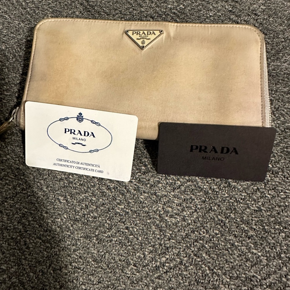 Prada Tessuto wallet used